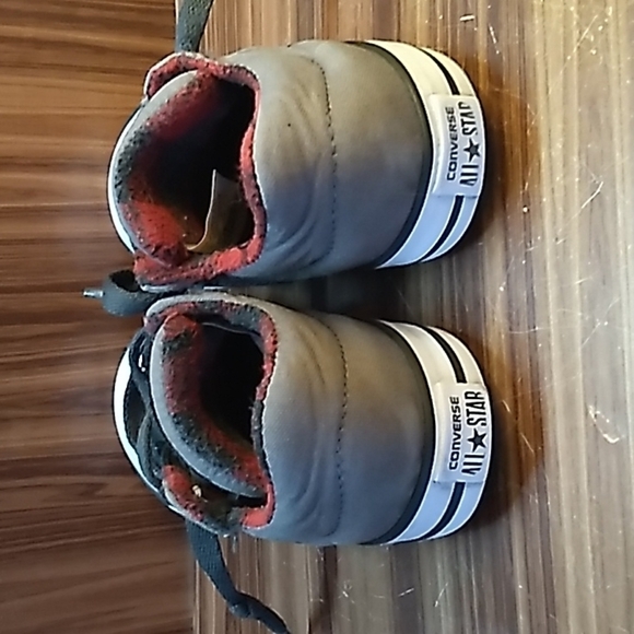 Converse 10 toddler gray black red plaid inside - Picture 3 of 7